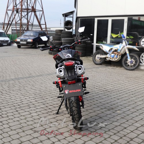 Motorkerékpár SPARK SP300T 2, fekete és chervonym