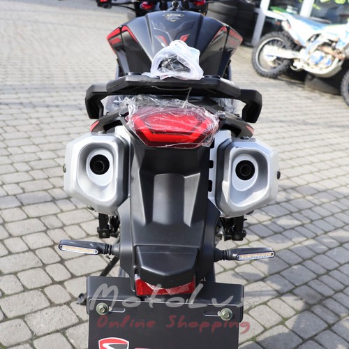 Motocykel SPARK SP300T 2, čierna s červenou