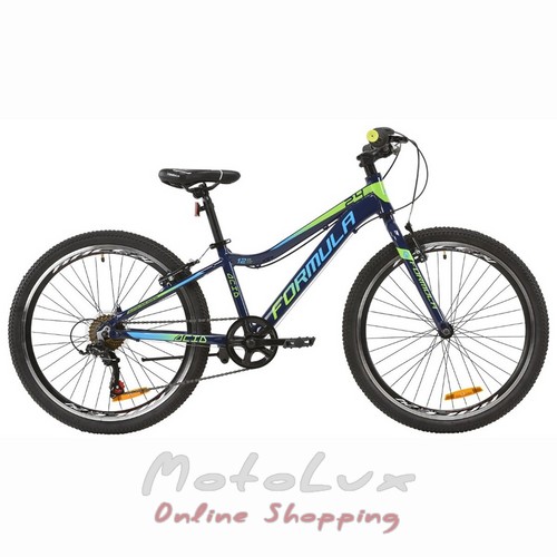 Подростковый велосипед Formula Acid 1.0 VBR, колесо 24, рама 12, 2020, indigo n green n blue