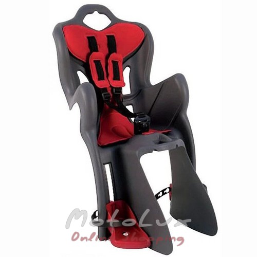 Rear seat Bellelli B1 Сlamp, to 22kg, gray with red lining