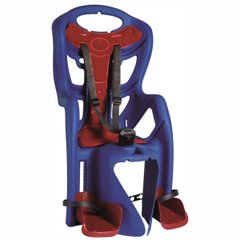 Сиденье заднее Bellelli Pepe Standart Multifix, до 22 кг, синее с красной подкладкой