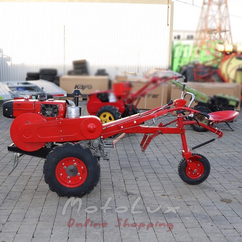 Walk-Behind Tractor Zarya 121S, 12 HP, Manual Starter, Plow + Soil Cutter
