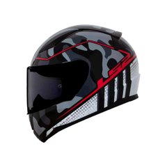LS2 FF353 Rapid Bravado motorcycle helmet, size XXL, black with red