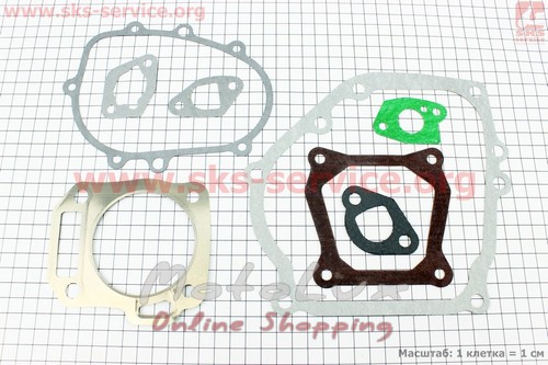 Gaskets for motor with reduction gear, 8 pcs, 168FB-L