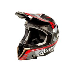 Motorcycle helmet Exdrive EX 806 MX matte, size S, red with black