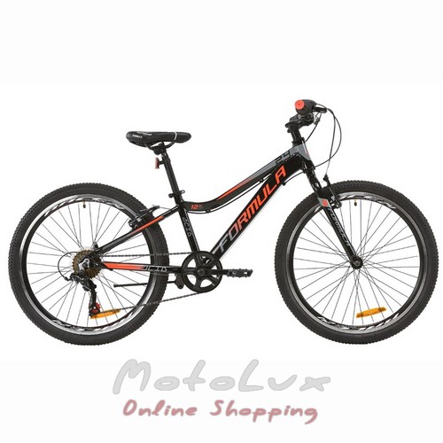 Підлітковий велосипед Formula Acid 1.0 VBR, колесо 24, рама 12, 2020, black n red n grey