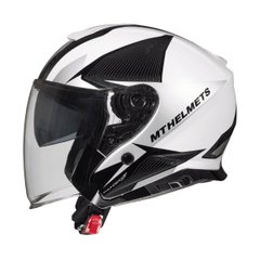 Motorcycle helmet MT Thunder 3 SV Jet Wing Gray, size S, black with white