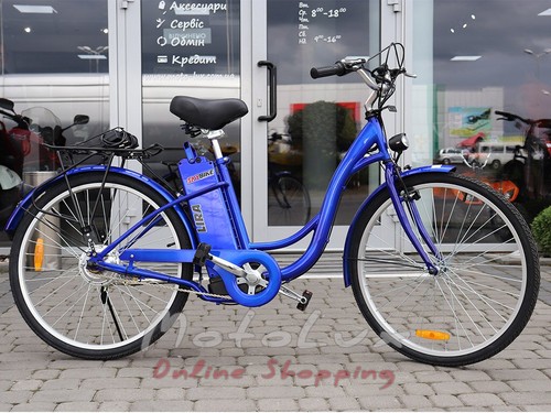 Electric bicycle Skybike Lira, wheel 26, 350 W, 36 V, blue