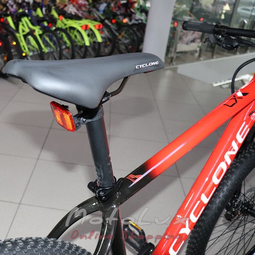 Гірський велосипед Cyclone LX 27.5, рама 17, red and black, 2021