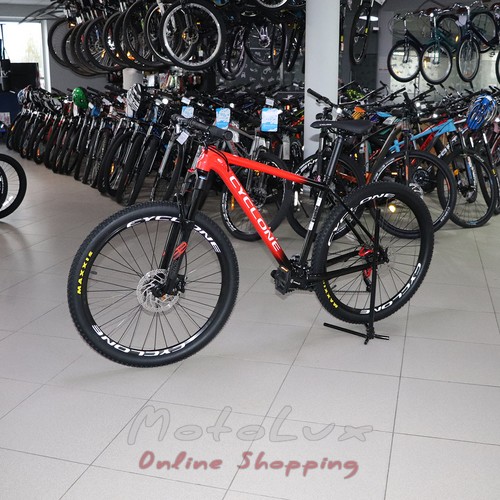 Гірський велосипед Cyclone LX 27.5, рама 17, red and black, 2021