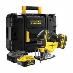 Stanley FatMax cordless jigsaw SFMCS650M2K, 2 batteries and spare parts in a plastic case