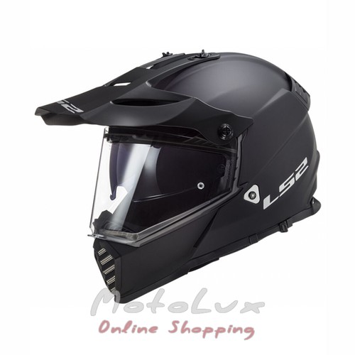LS2 MX436 Pioneer Evo Motorcycle Helmet, Size S, Black