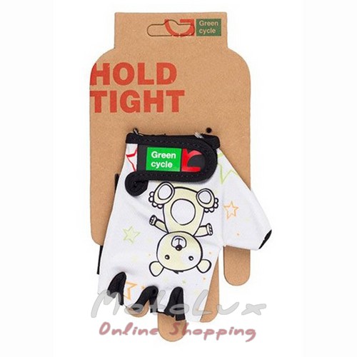 Gloves baby green cycle NC-2532-2015, size L, white