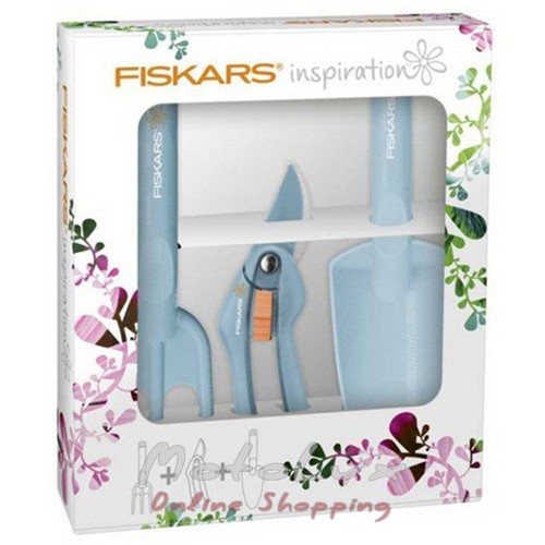 Подарочный набор Fiskars Inspiration Lucy (совок+секатор+культиватор)