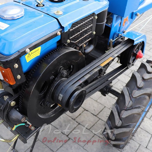 Diesel Walk-Behind Tractor Zubr JR Q79E Plus, Electric Starter, 10 HP