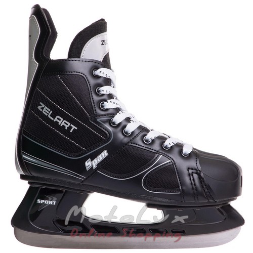 Ковзани хокейні Zelart PVC Z-0887, чорні