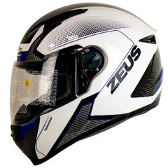 Zeus ZS 811 A6 motorcycle helmet, blue with white
