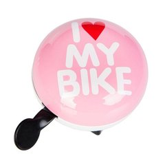 Дзвінок Green Cycle GBL-458 I love my bike діаметр 80 мм Pink