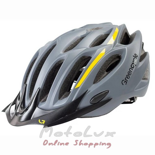 Green Cycle Rock Helmet (54-58 cm) Gray n Yellow