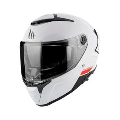 Motorcycle helmet MT Thunder 4 SV Solid, size M, white glossy