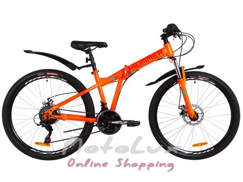 Horský bicykel Formula Hummer AM DD, kolesá 26, rám 15, 2019, orange n turquoise