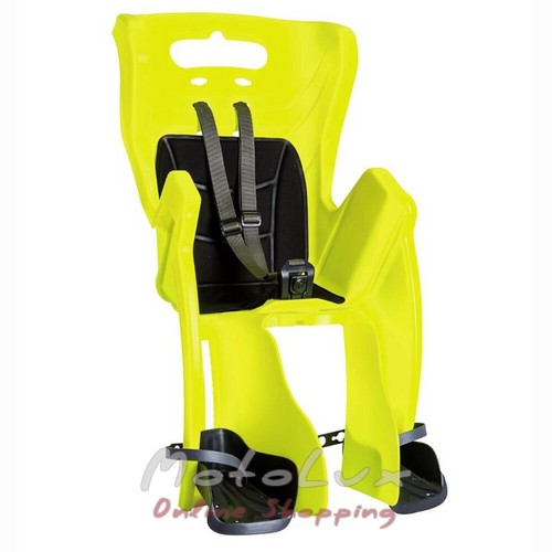 Rear seat Bellelli Little Duck Standard Multifix neon yellow with black lining