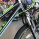 Teenage bicycle Pride Brave 21, wheel 24, 2018, black n blue n green