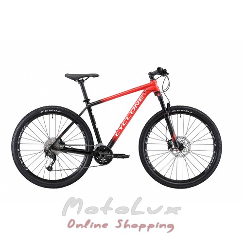 Cyclone LX mountain bike, kerekek 27,5, váz 17, piros és fekete, 2021