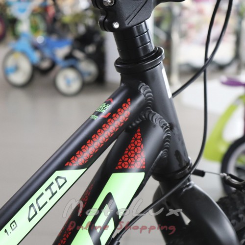 Подростковый велосипед Formula Acid 1.0 Vbr, колеса 24, рама 12.5, 2019, black n green n red