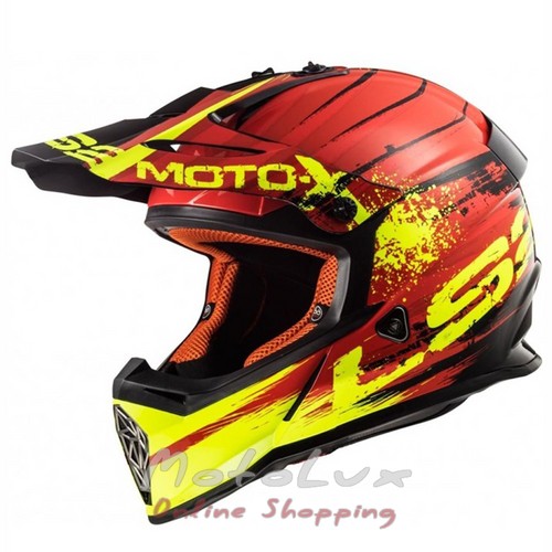Helmet LS2 MX437 Fast Gator Red