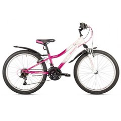 Dospievajúci bicykel Intenzo 24 Princess V-brake, biela a ružová, 2021