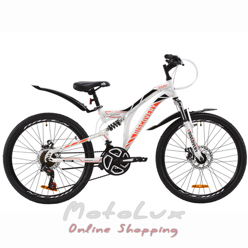 Підлітковий велосипед Discovery Rocket DD, колесо 24, рама 15, 2020, white n orange n black