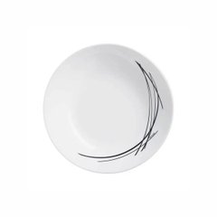Arcopal Domitille soup plate, 20 cm, white with black