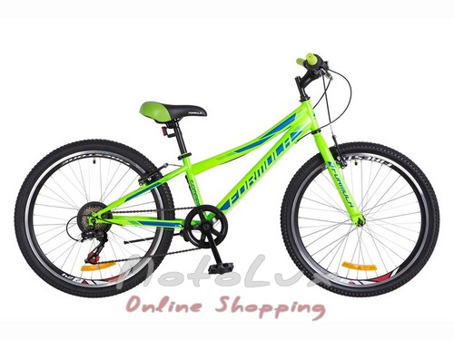 Подростковый велосипед Formula Compass 14G Vbr, колеса 24, рама 12, 2018, green n blue