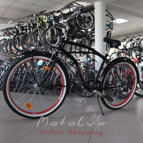 Road bike Neuzer Miami, wheels 26, frame 19, black n red
