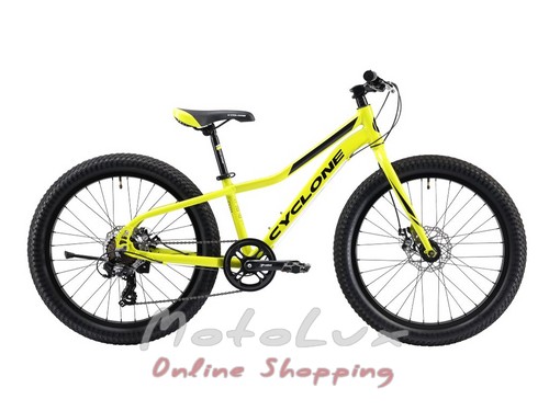 Подростковый велосипед Cyclone Ultima 3.0, колесо 24, рама 12, 2019, green