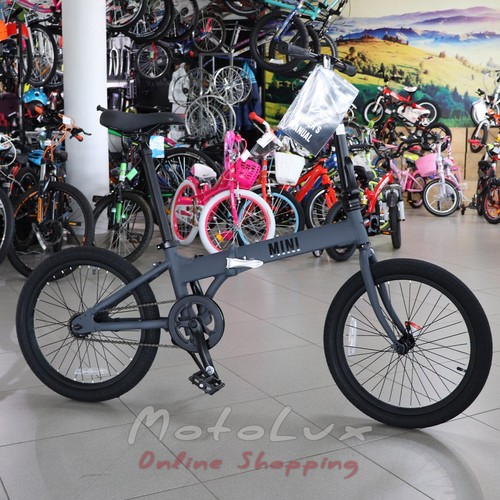 Folding bike Pride Mini 1, wheel 20, frame 20, 2019, dark grey n black