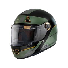 Motorcycle helmet MT Jarama 68TH C1 Gloss Black, size XL, green with black