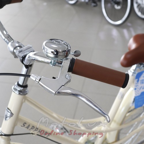 Міський велосипед Dorozhnik Sapphire, планетарна втулка, колесо 28, рама 19, 2020, beige