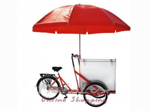 Триколісний велосипед з термобоксом Vega Riksha-2, колесо 26/24, red