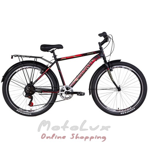 Гірський велосипед ST 26 Discovery Prestige Man Vbr, рама 18, 2021, чорно-червоний з хакі