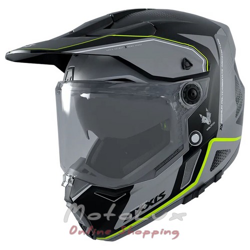 Helmet Axxis Wolf DS Roadrunner B2 Gloss Grey, XL