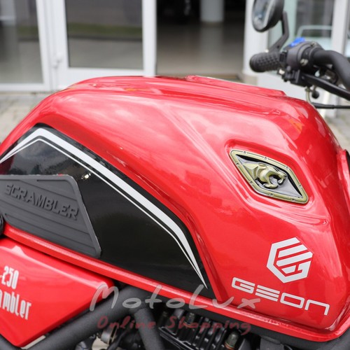Мотоцикл Geon Scrambler 250, чевроний, 2023