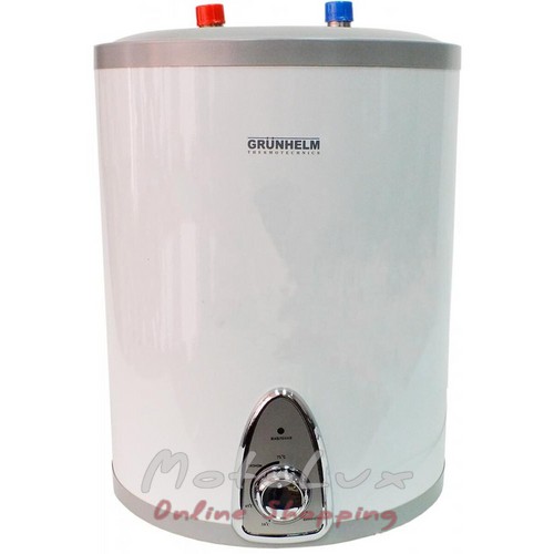 GBH I-15 V water heater, connection from above, stainless steel tank of 15 l. 1500 W, 6 bar, 75 degrees, 8 kg Grunhelm