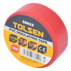 Szigetelő szalag Tolsen 19mm x 9.2m piros 0.13mm