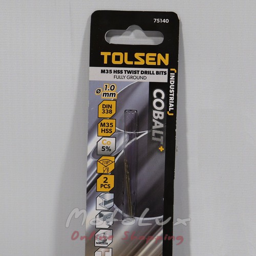 Drill Co5% Tolsen 75140, 1.0 * 34mm, metal