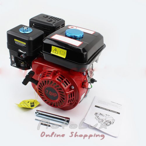 Motor pre dvojkolesový malotraktor pre kľúč Ø20 mm, filter z penovej gumy, 7,0 hp. 170Fh