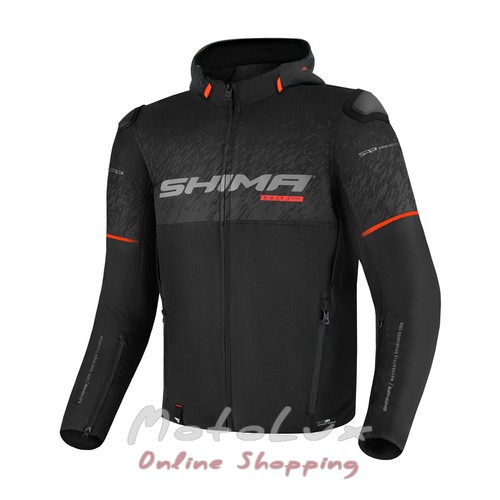 Shima Drift Plus motoros kabát, XL méretű, fekete