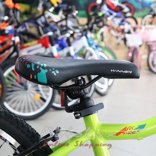 Teenage bicycle Winner Candy, wheel 24, frame 13, 2019, green