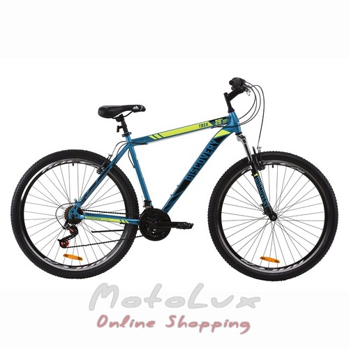 Горный велосипед Discovery Trek AM V-br, колеса 29, рама 19, 2020, green n yellow